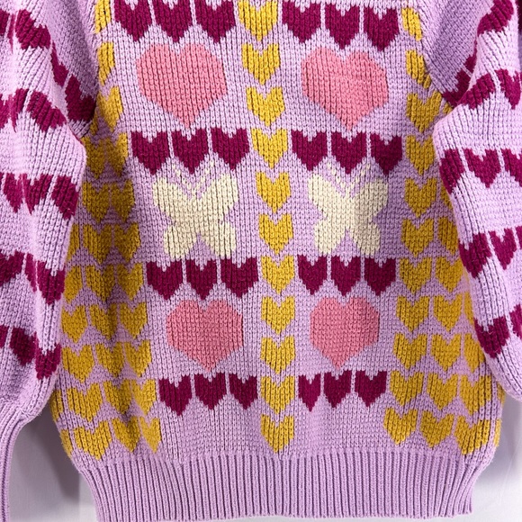 LoveShackFancy Multicolor Heart Pattern Sweater - Picture 6 of 10
